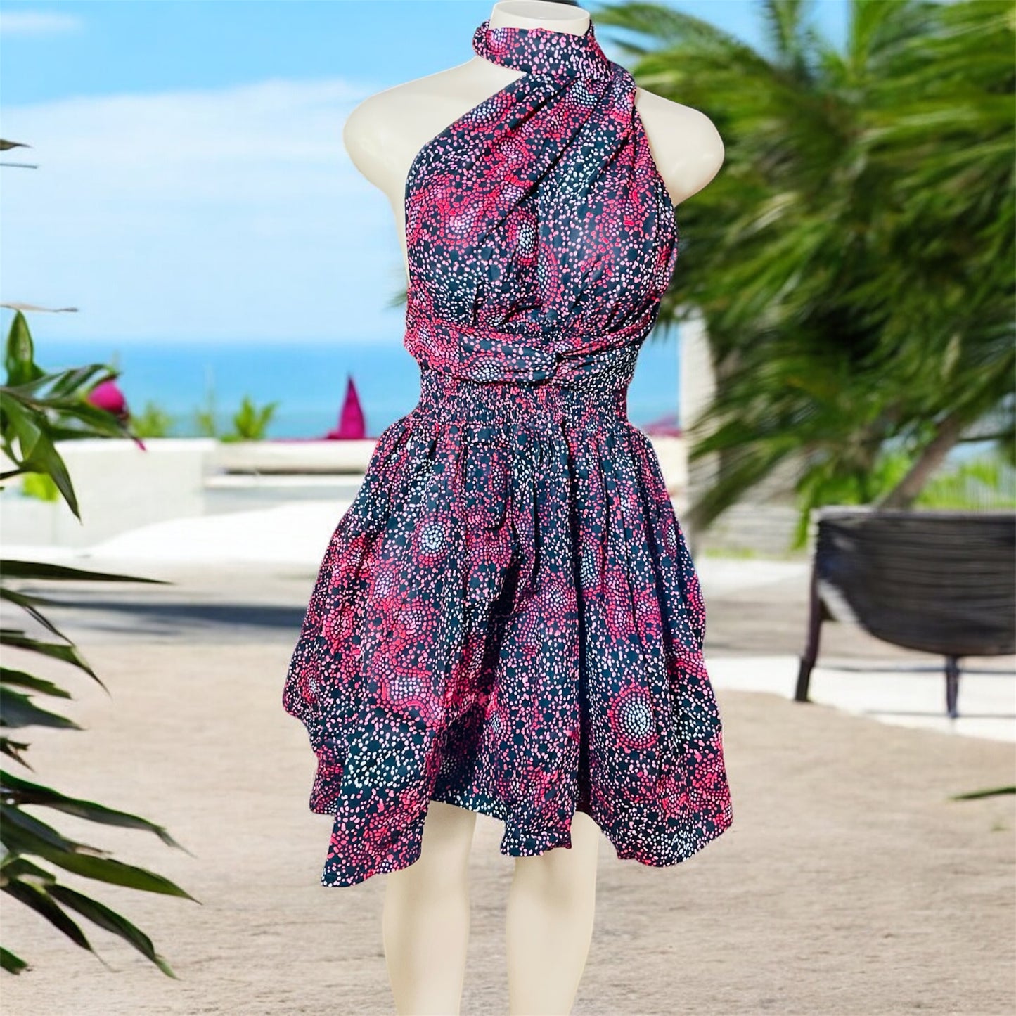 African Print Infinity Short Dress Collection