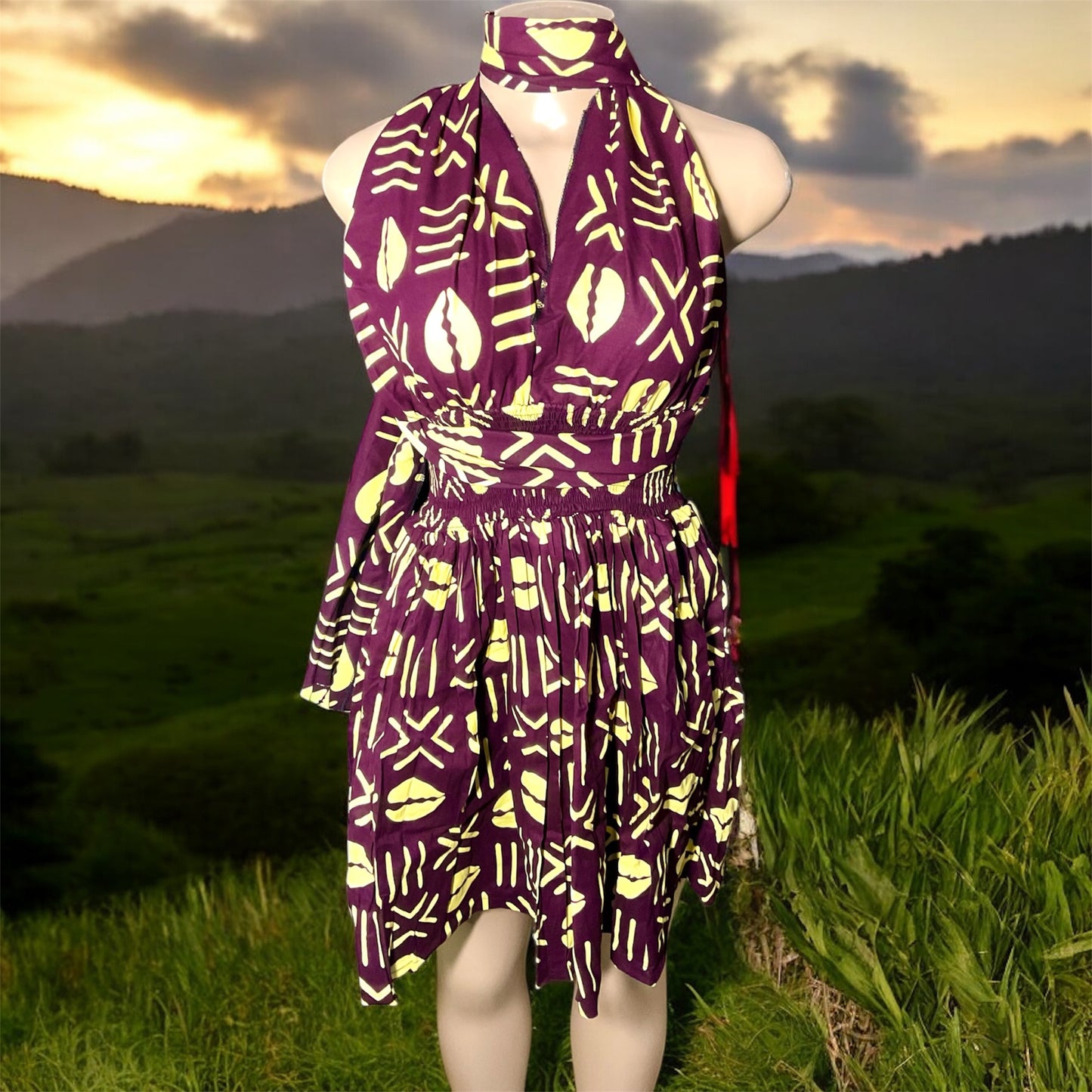 African Print Infinity Short Dress Collection