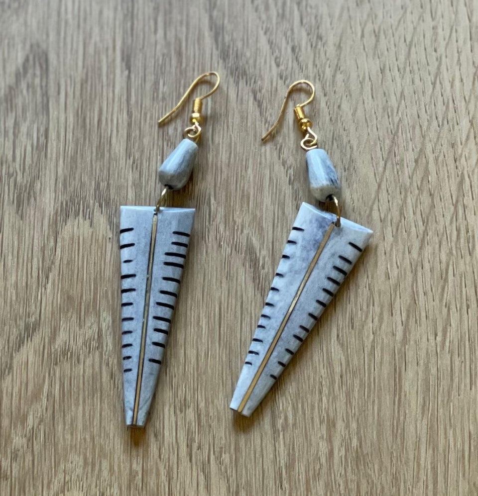 Horn & Brass Earrings