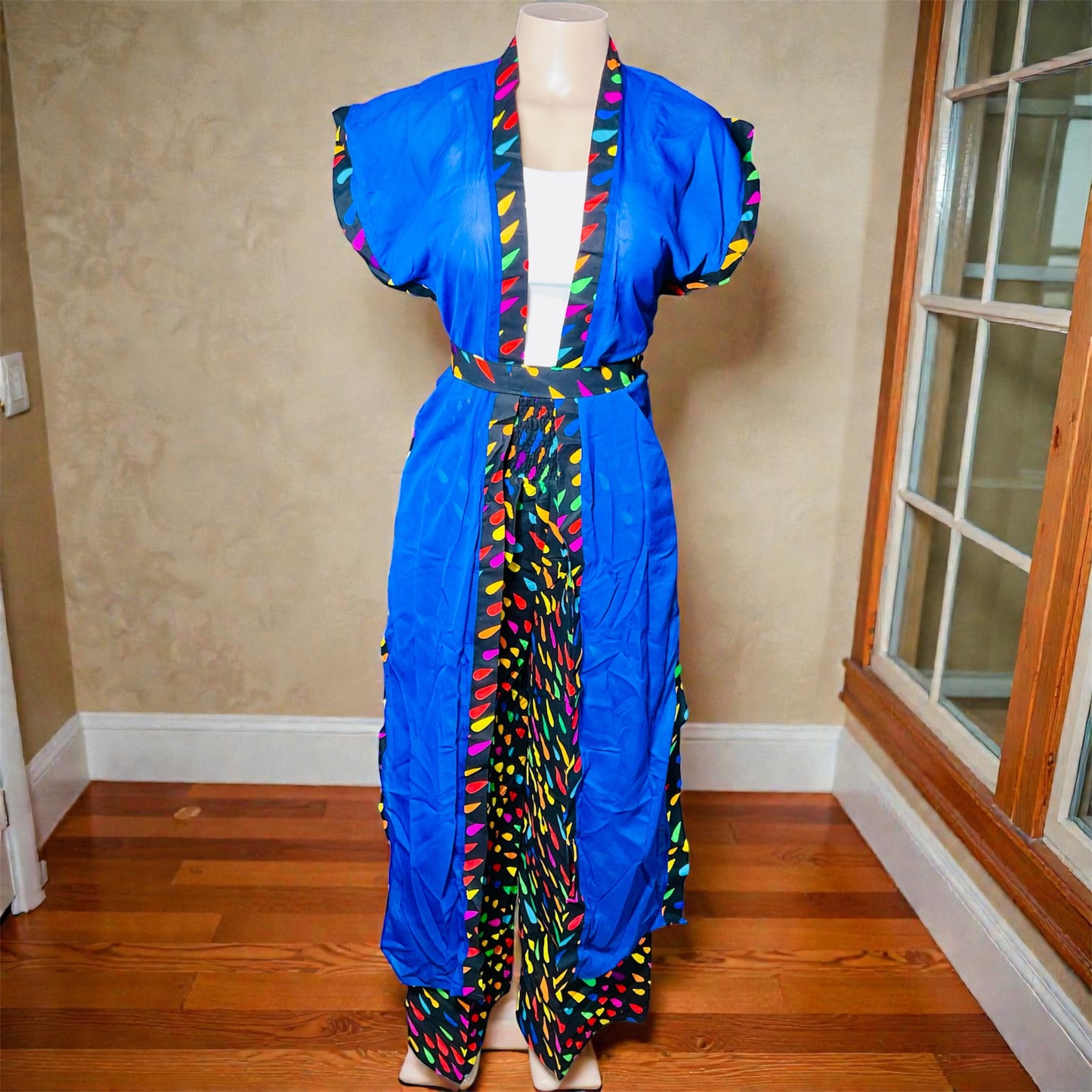 🌴 Chiffon Kimono with Pant Set | Handmade in Kenya