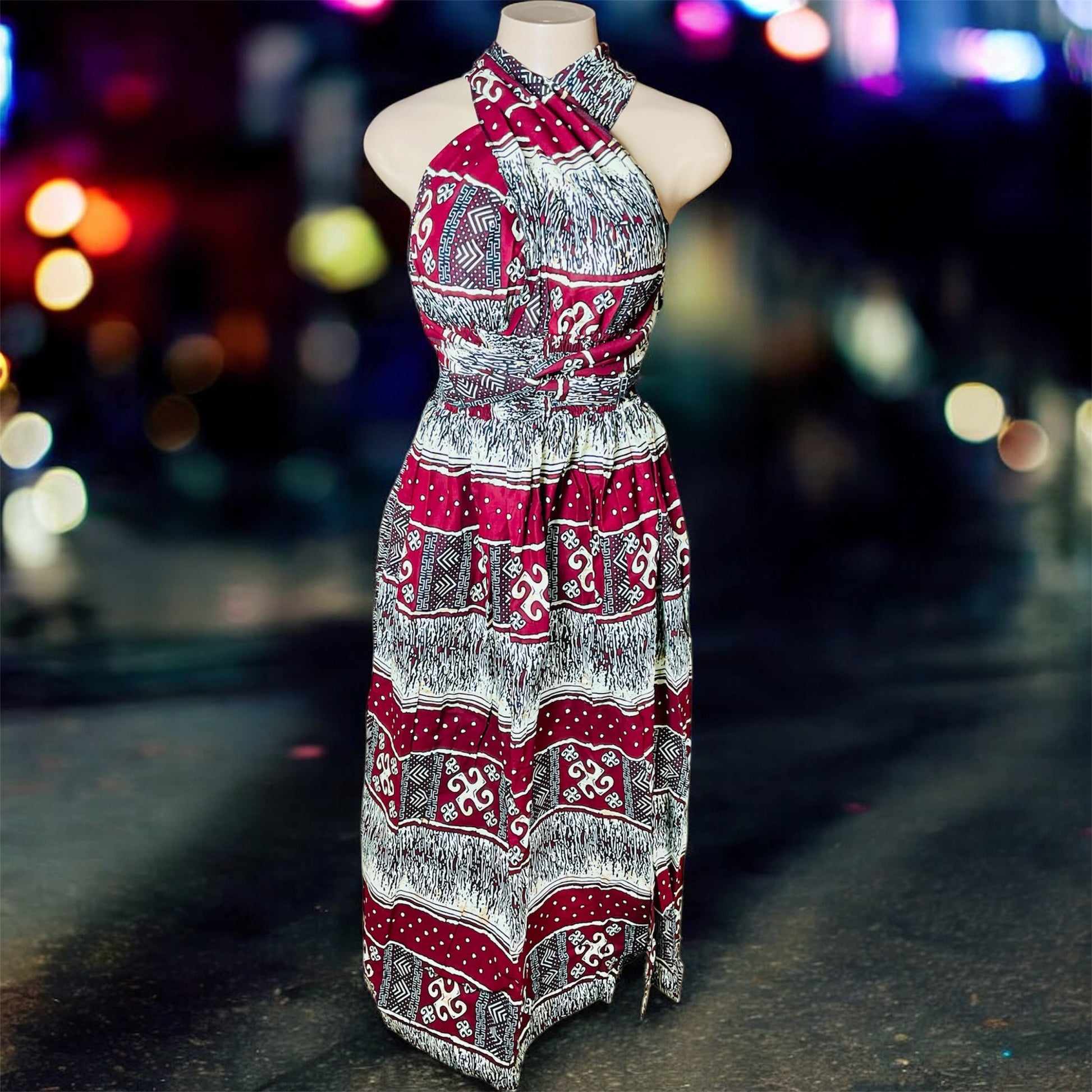 Long African Print Infinity Dress Collection | Convertible Maxi Dresses