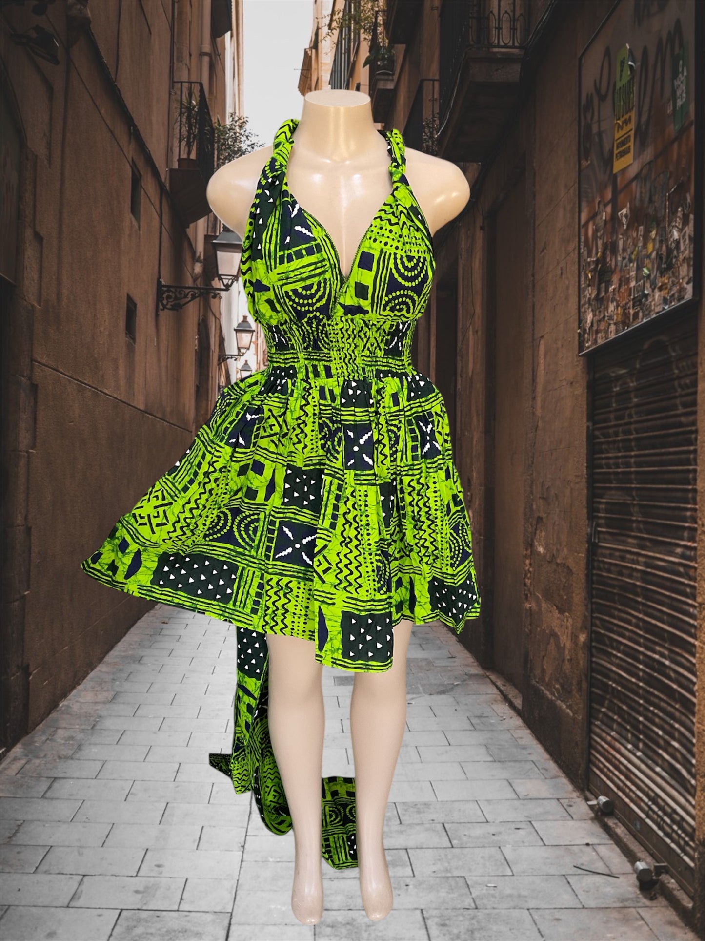 African Print Infinity Short Dress Collection