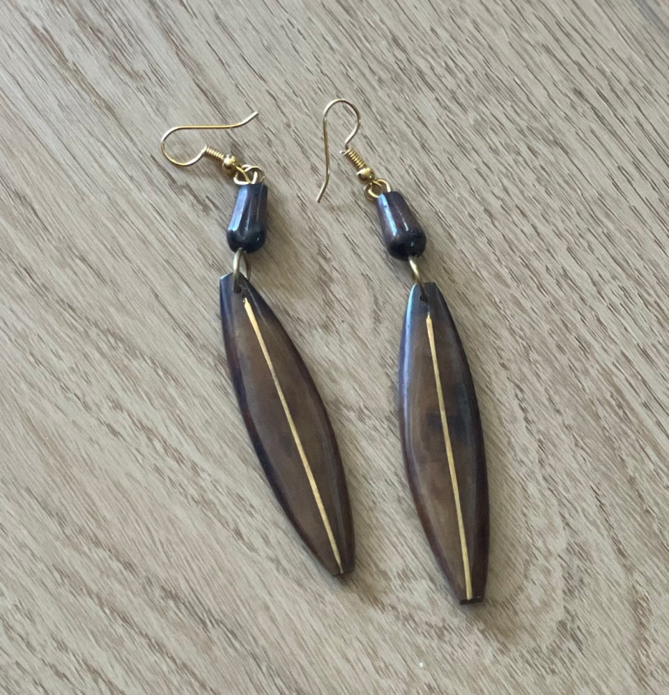 Horn & Brass Earrings