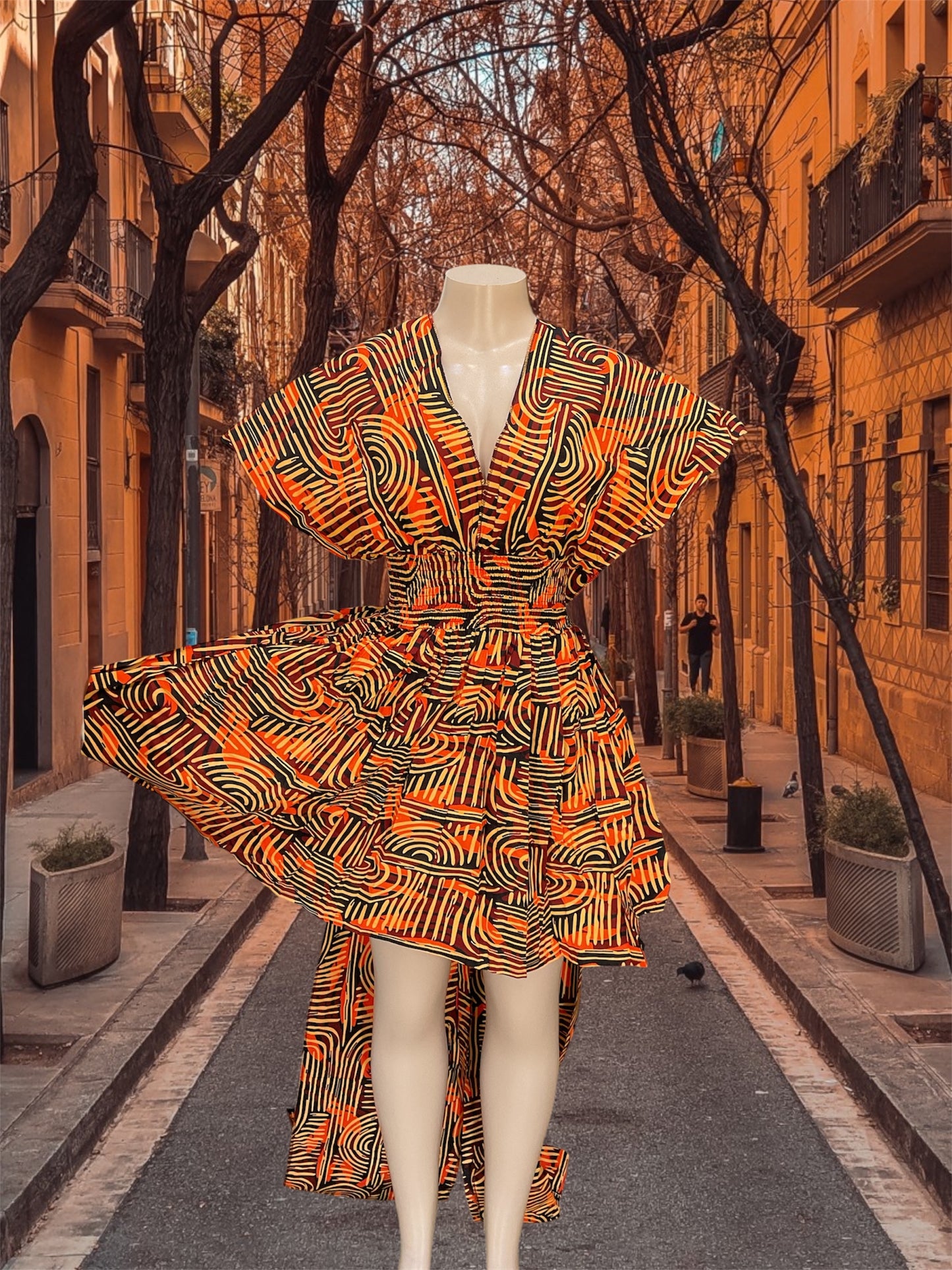 African Print Infinity Short Dress Collection