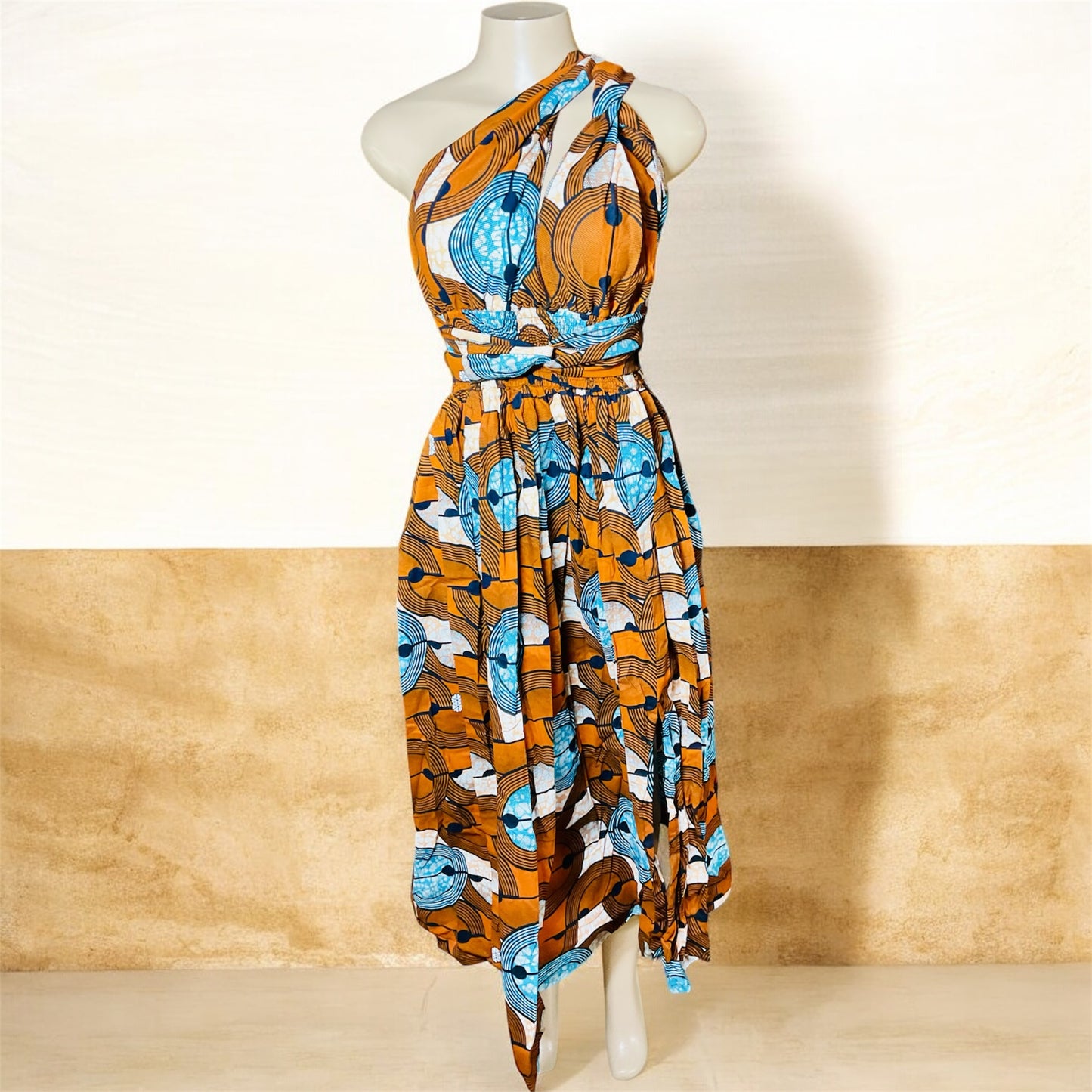 Long African Print Infinity Dress Collection – Convertible Maxi Dresses