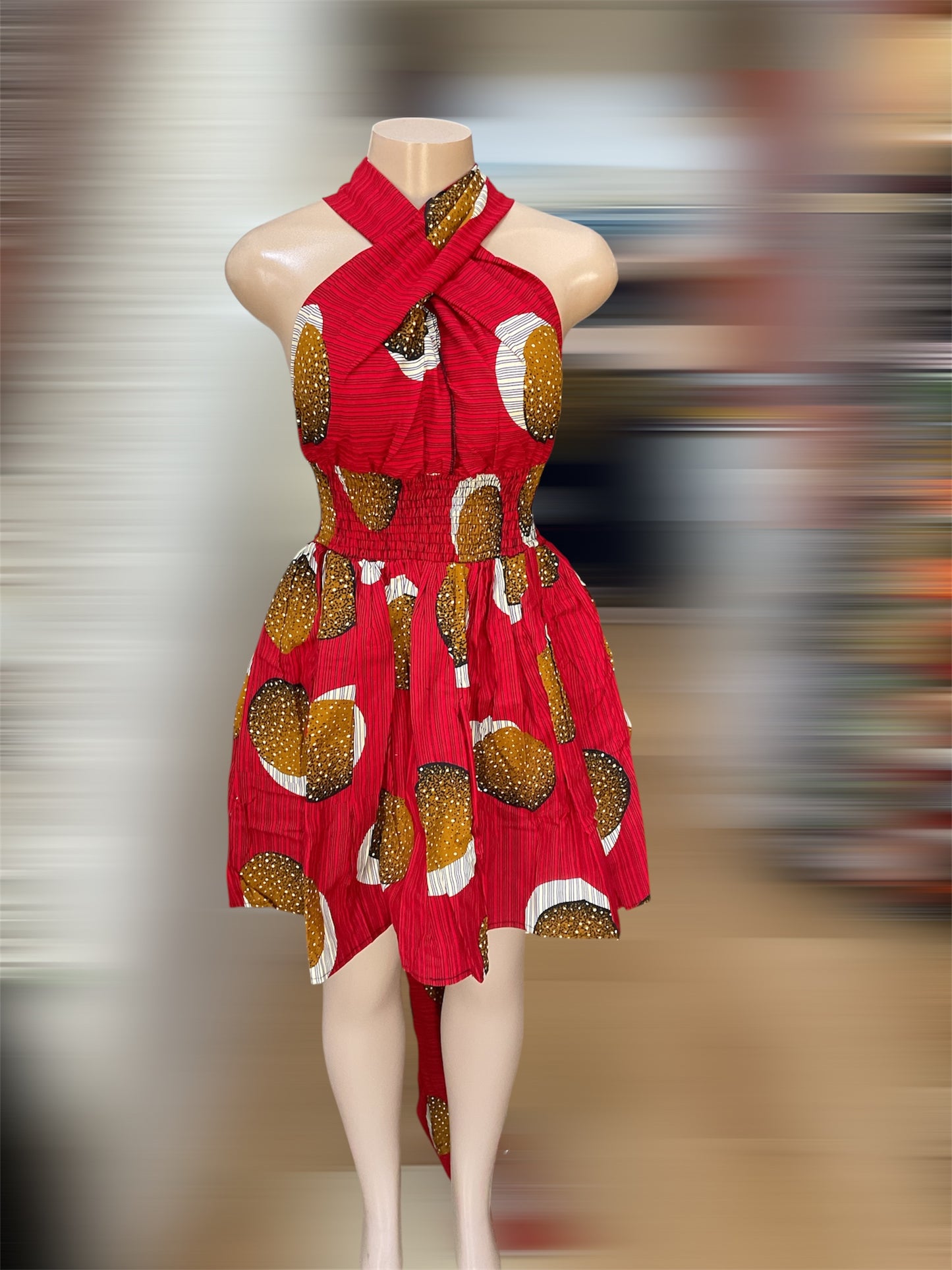 African Print Infinity Short Dress Collection
