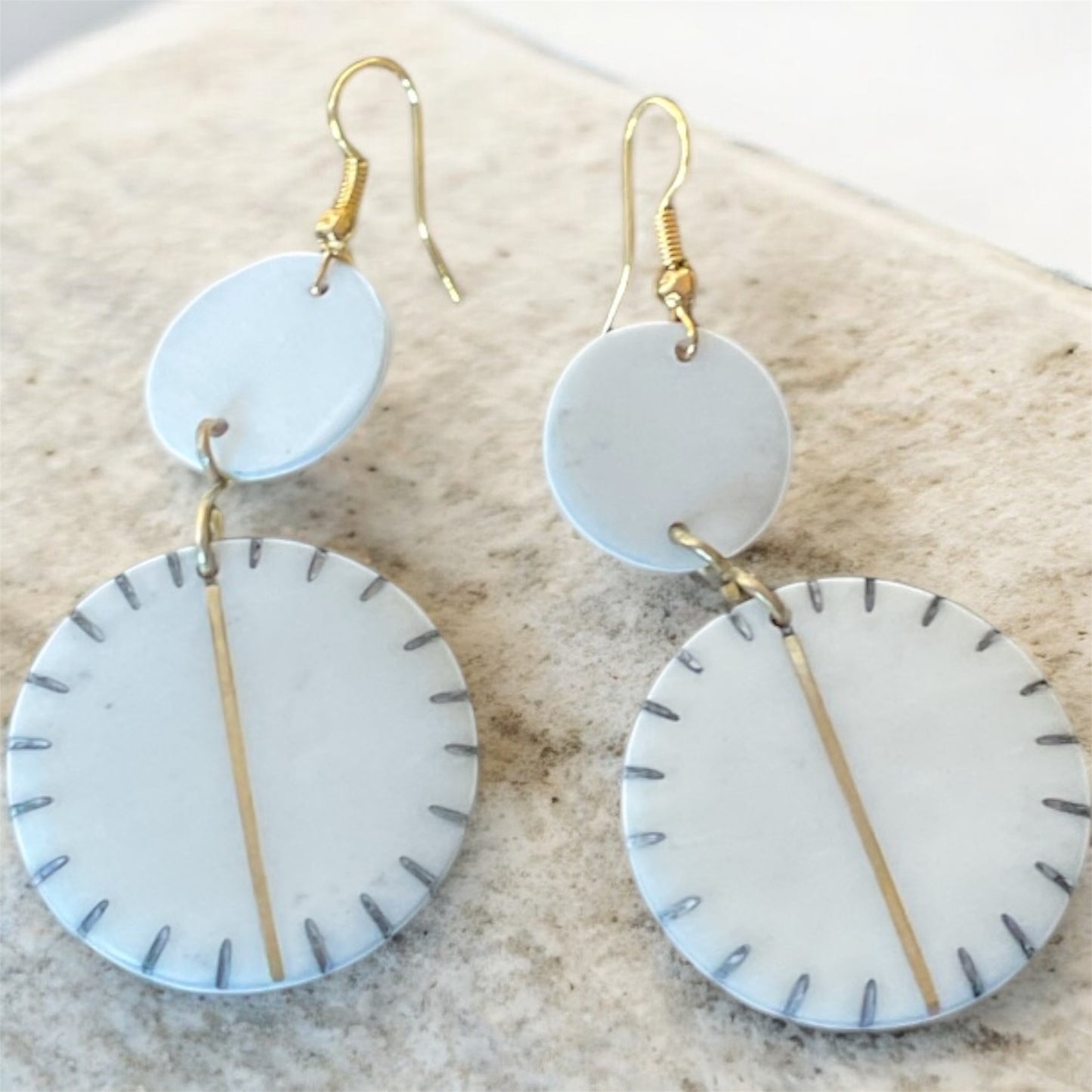 Horn & Brass Earrings
