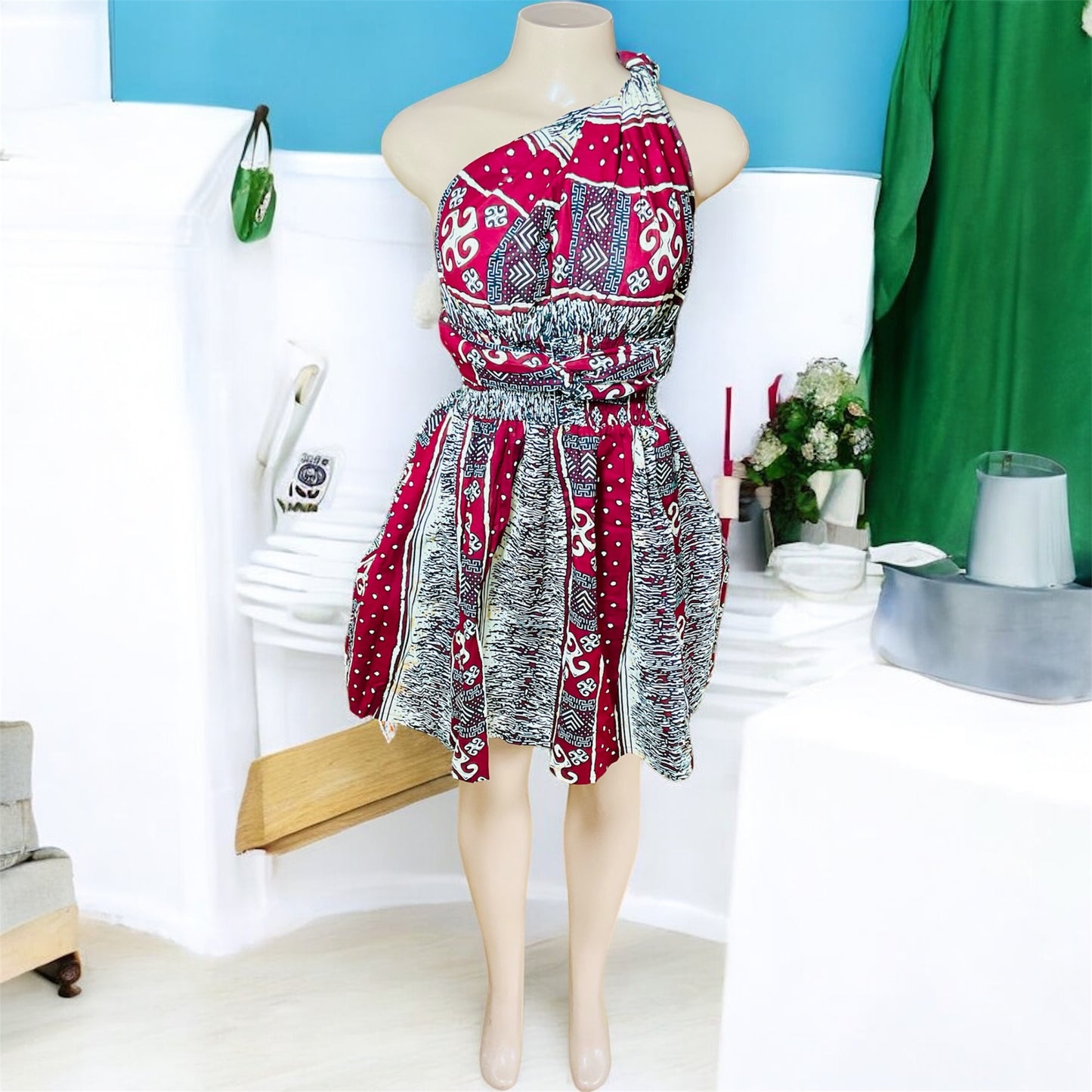 African Print Infinity Short Dress Collection