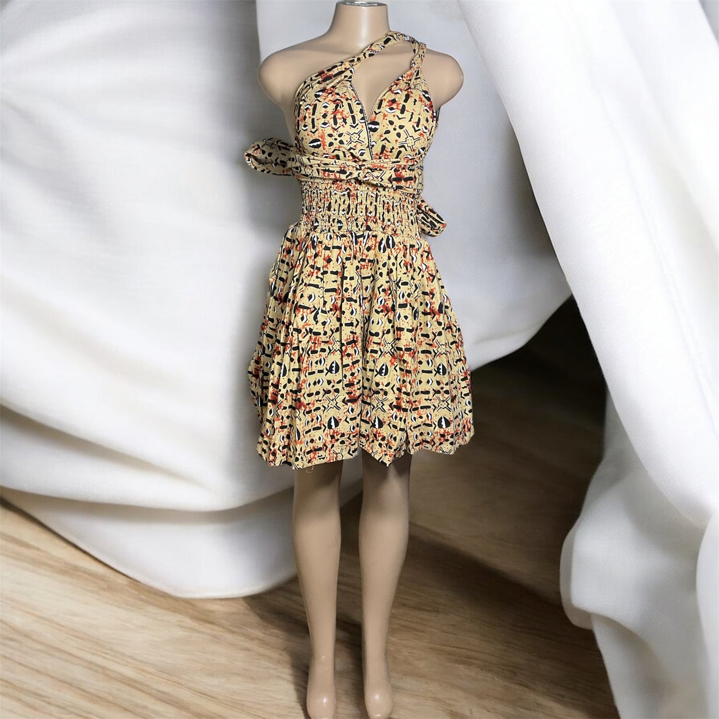 African Print Infinity Short Dress Collection