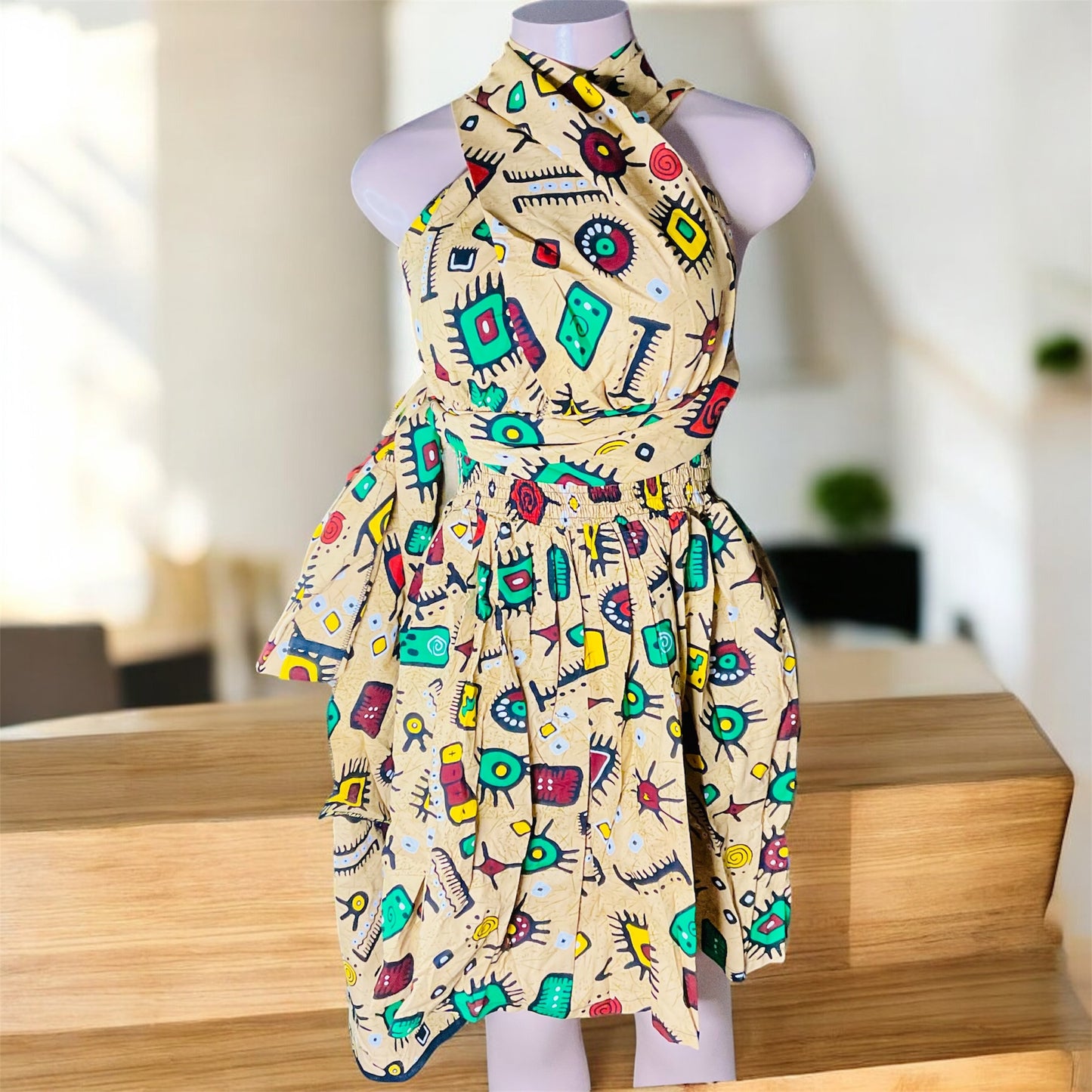 African Print Infinity Short Dress Collection
