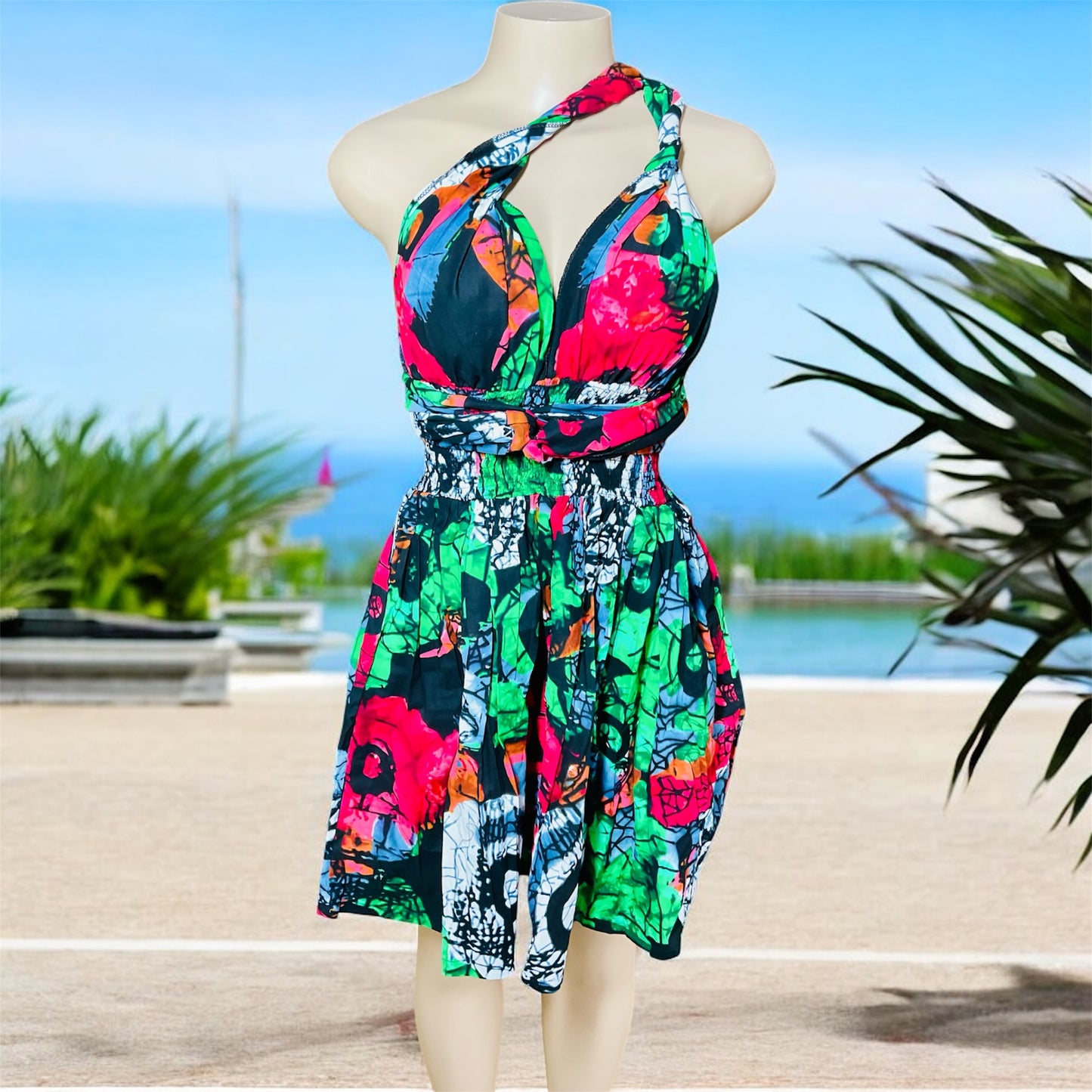 African Print Infinity Short Dress Collection