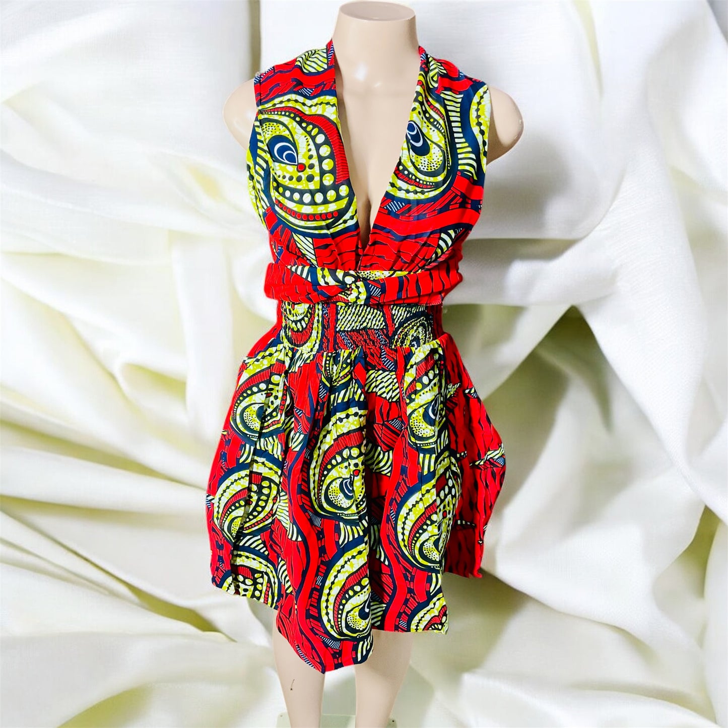 African Print Infinity Short Dress Collection