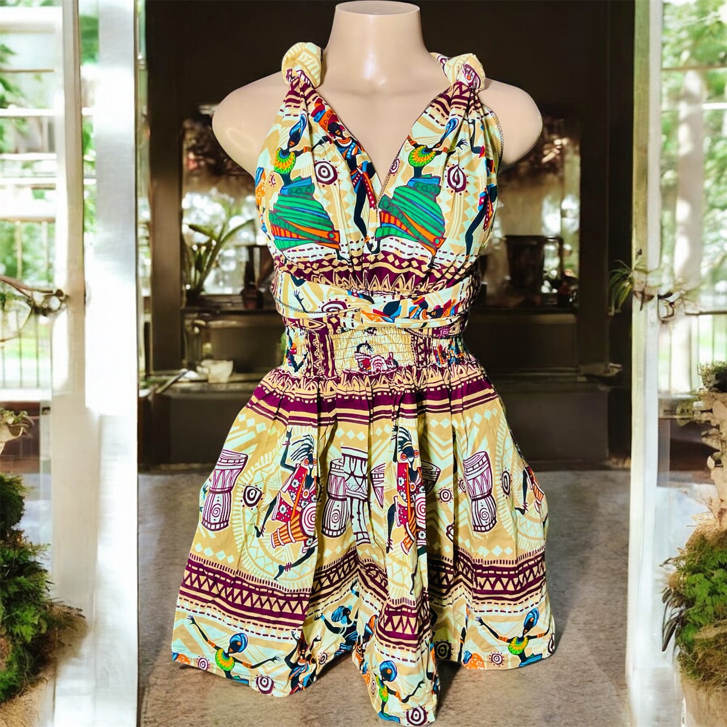 African Print Infinity Short Dress Collection