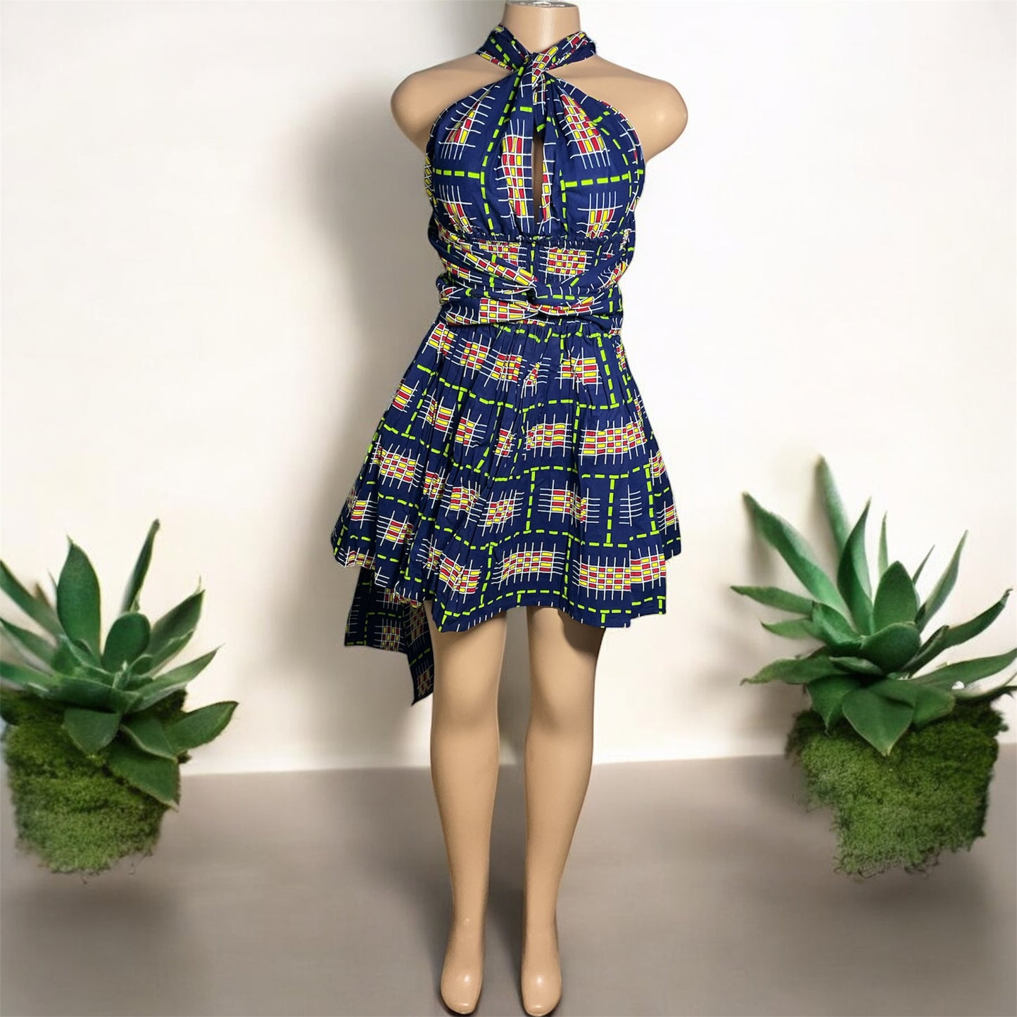 African Print Infinity Short Dress Collection