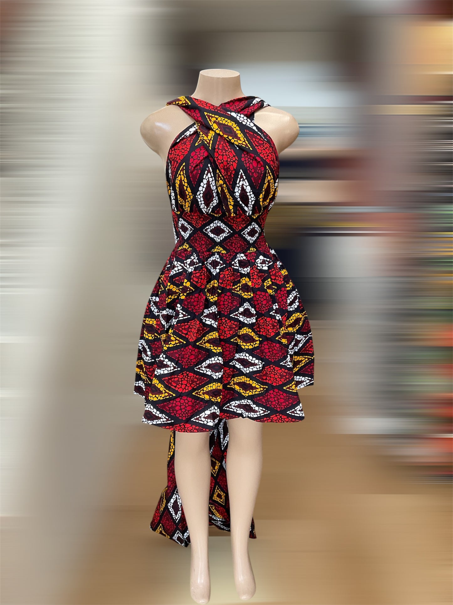 African Print Infinity Short Dress Collection