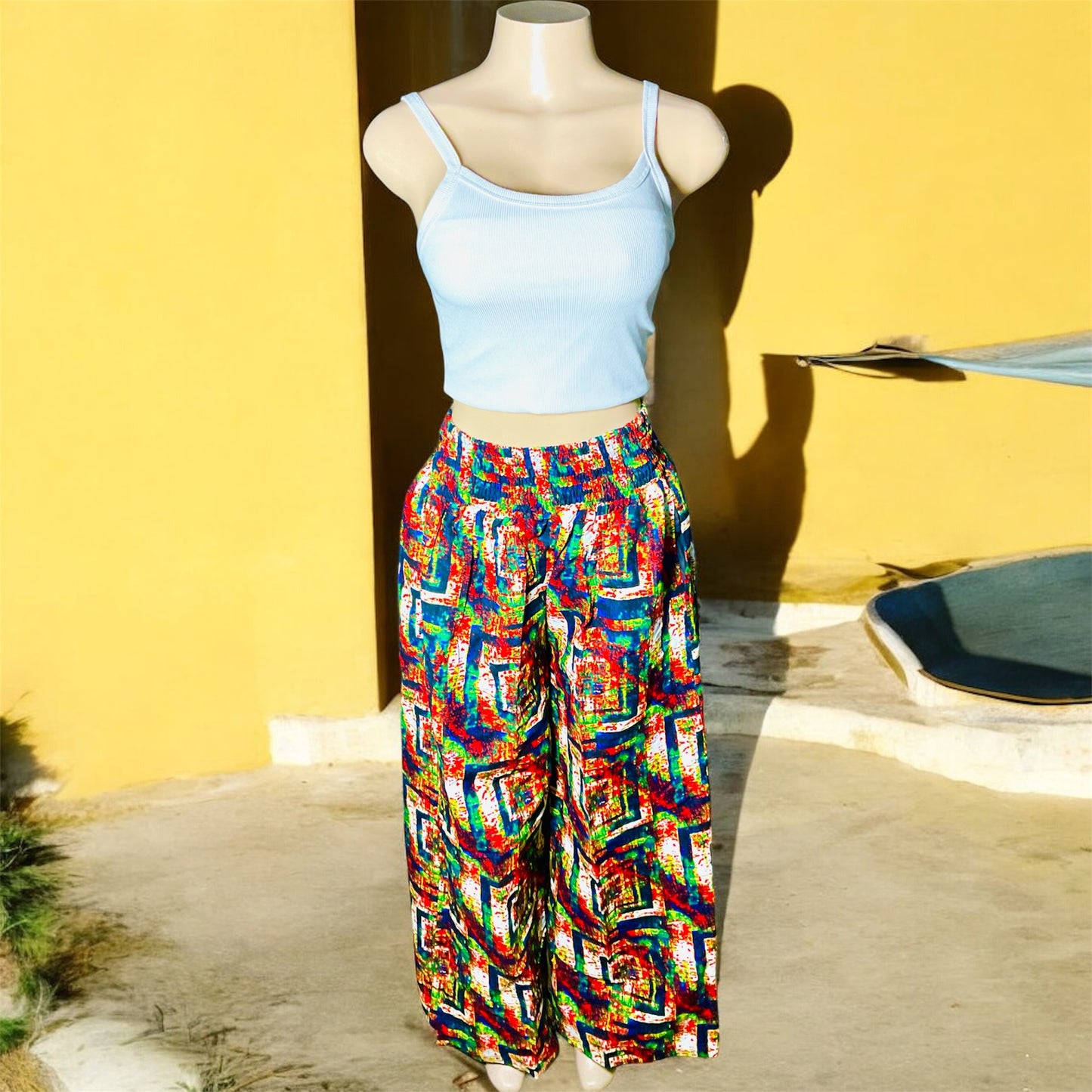 🌴 Chiffon Kimono with Pant Set | Handmade in Kenya