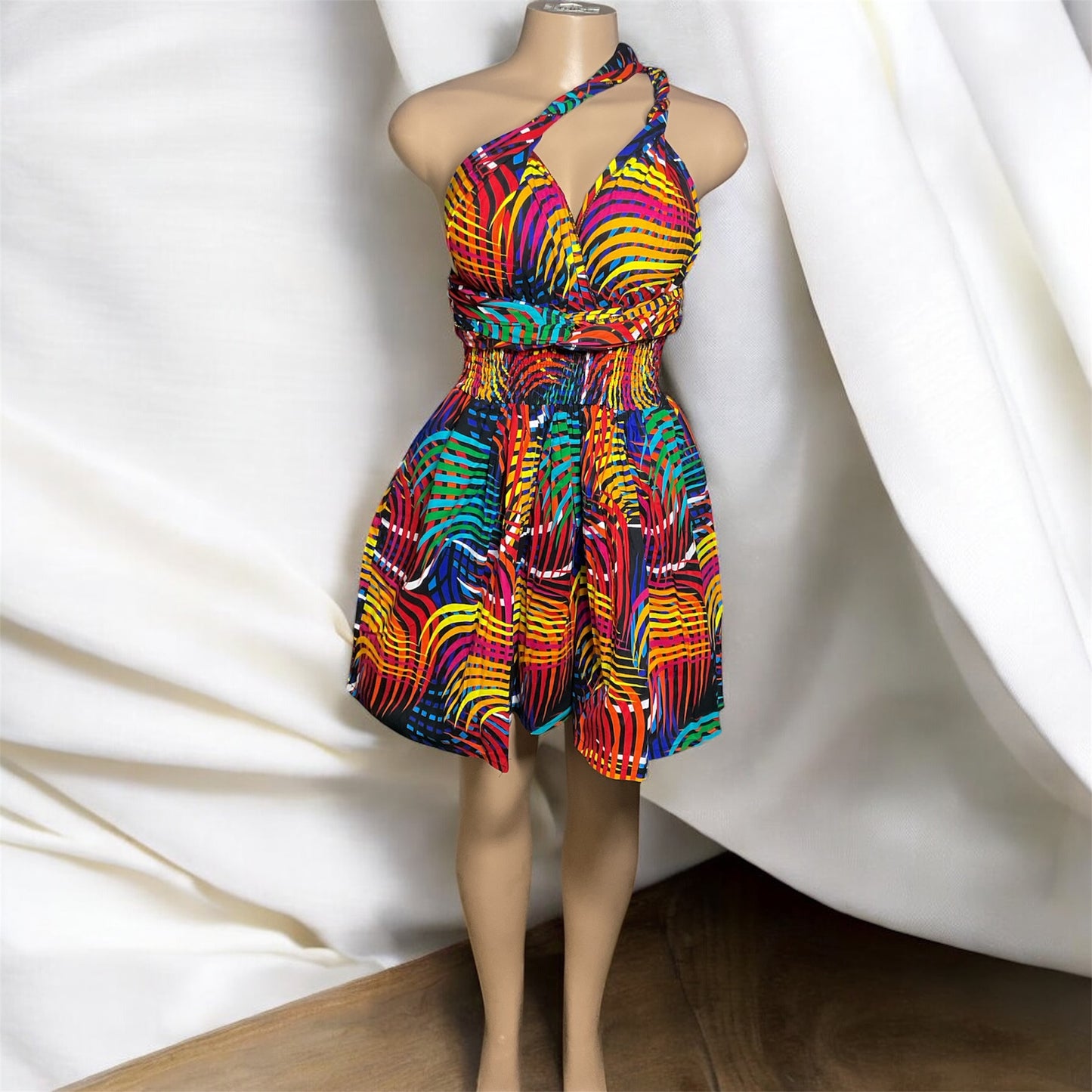 African Print Infinity Short Dress Collection