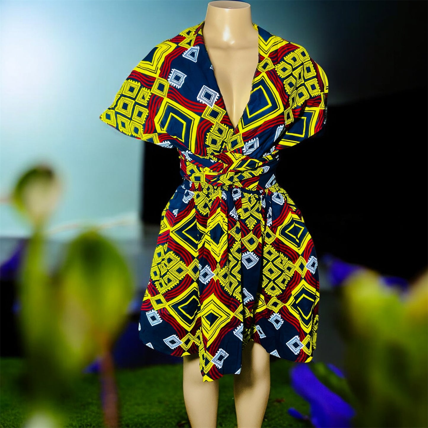 African Print Infinity Short Dress Collection