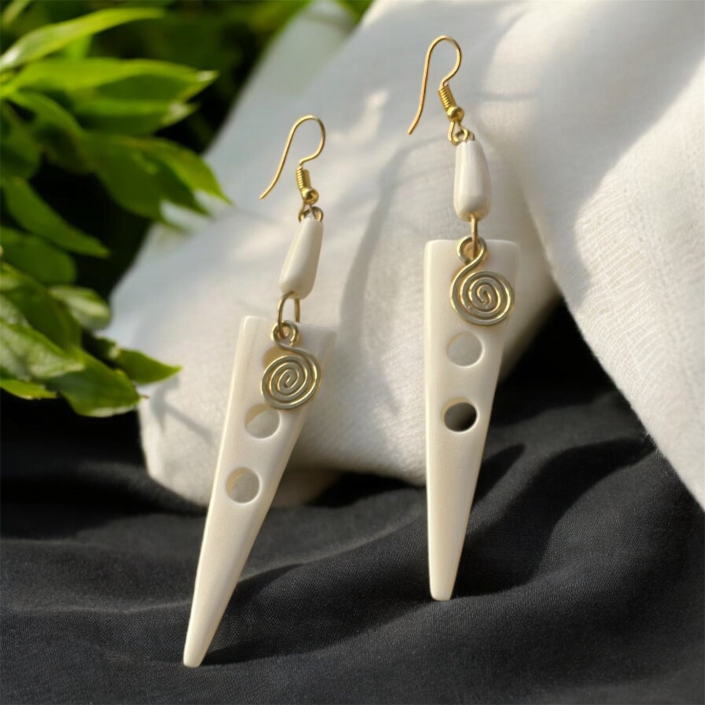 Horn & Brass Earrings