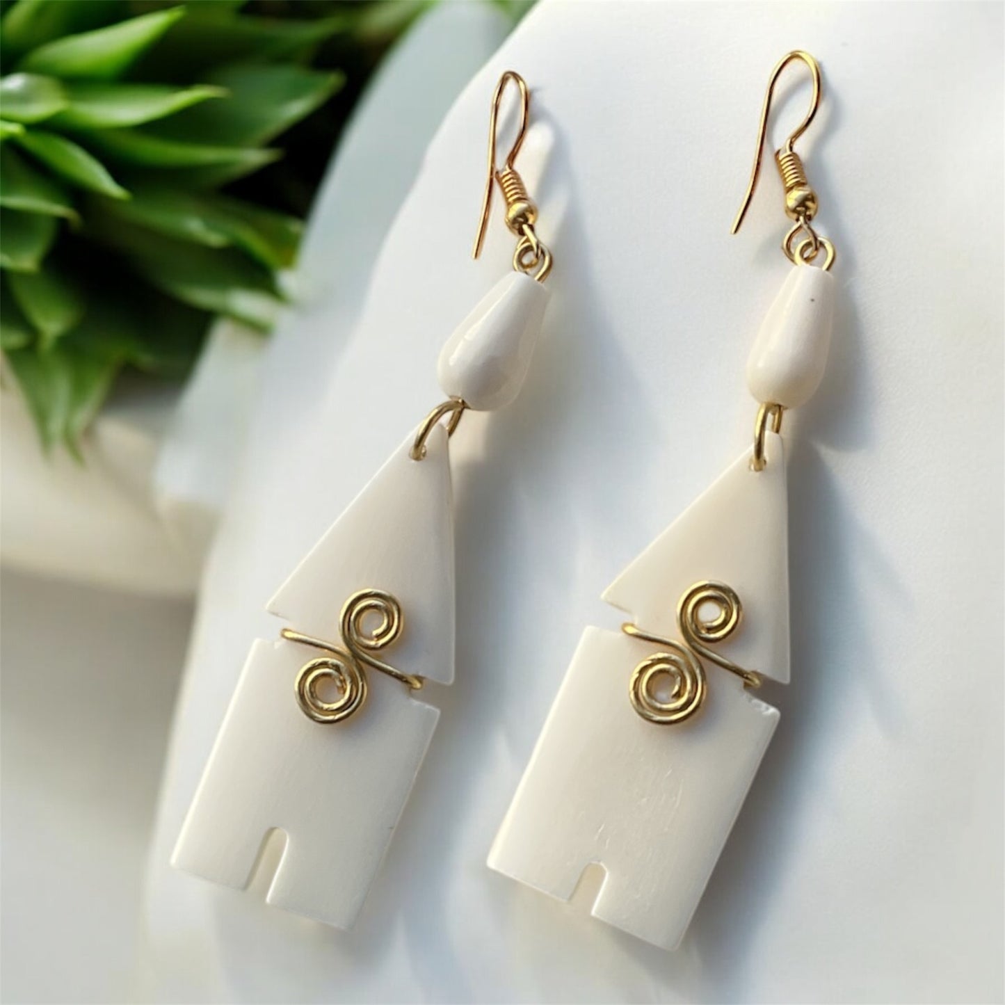 Horn & Brass Earrings