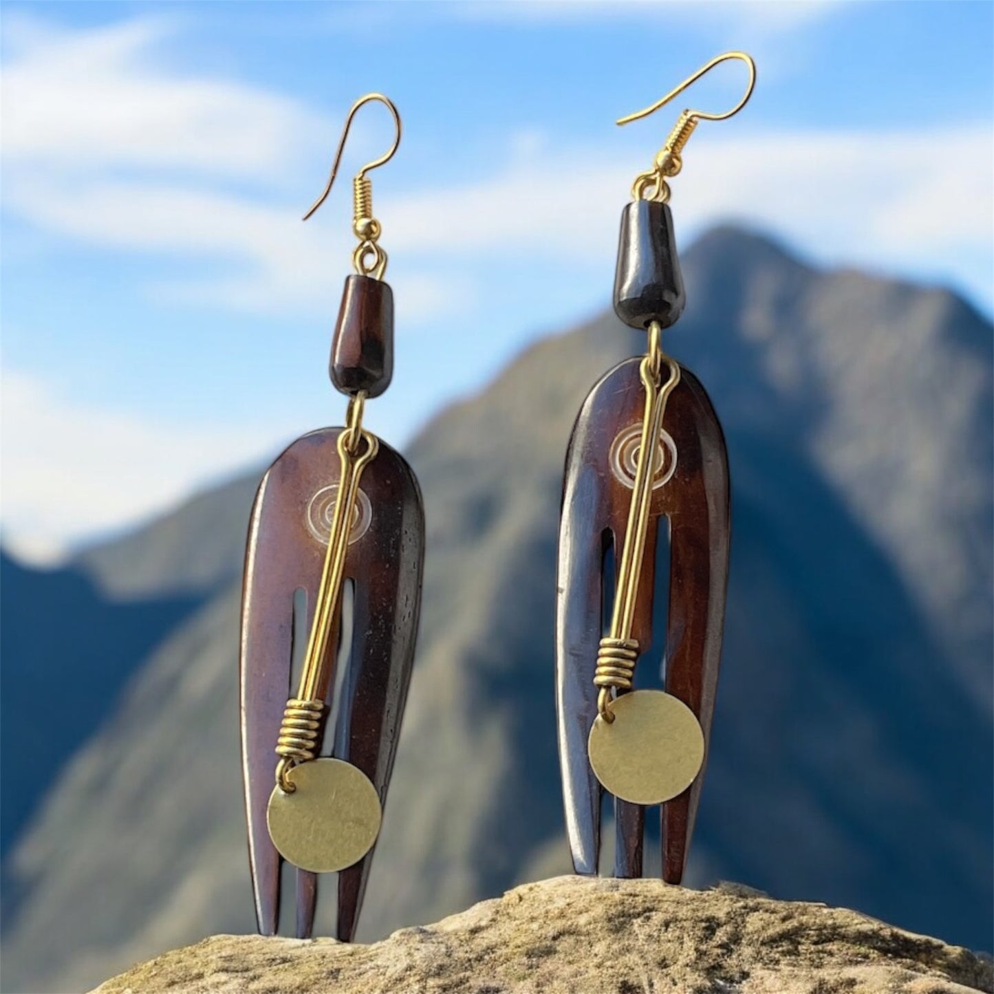 Horn & Brass Earrings